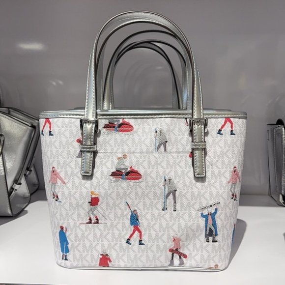 Michael Kors Jet Set Girls XS Convertible Satchel Bright White - Picture 7 of 16